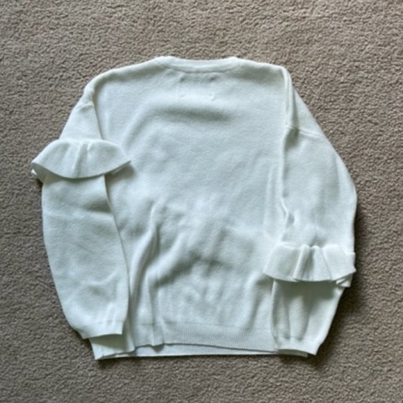 Zara Girls' White Sweater - Picture 2 of 2